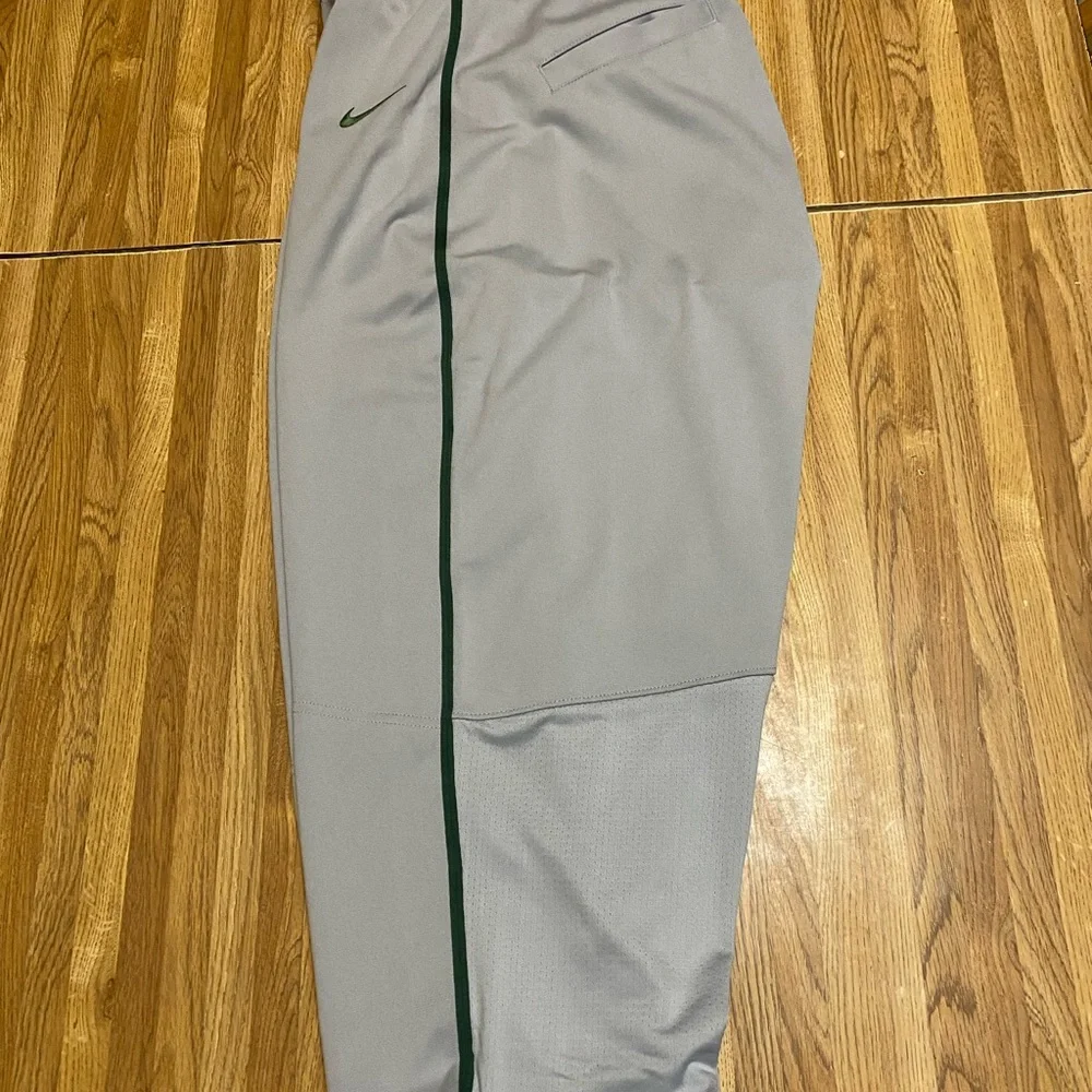 Nike Men’s Gray/Green Vapor Baseball Pants BQ9021-59 Size XL New with Tags